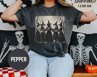 Comfort Colors® Girls Will Be Girls Shirt, Funny Witch Shirt, Vintage Halloween Women Shirt, Witchy Vibes, Spooky Season, Halloween Girls