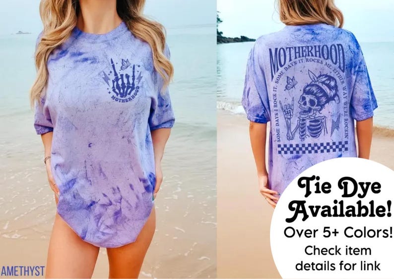 Comfort Colors® Motherhood Shirt, Some Days I Rock It, Rocker Mama, Cute Skeleton Tee, Rocker Mom Shirts, Rockin Shirts, Motherhood Shirts image 6