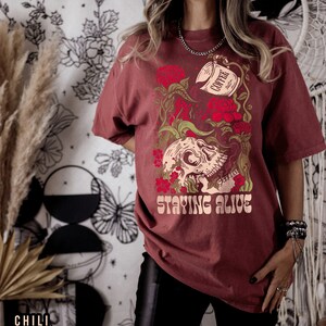 Staying Alive Tee - Chili