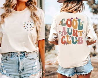 Comfort Colors® Cool Aunt Club Shirt, Cute Auntie Shirt, Cool Aunts Club, Best Auntie Shirt, Aunties Crewneck Shirt, Auntie Club Shirts