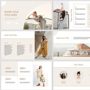 Minimale en moderne PowerPoint-sjabloon (goud en beige), gemakkelijk bewerkbare PowerPoint-sjabloon voor bedrijven, school- en universiteitsprojecten