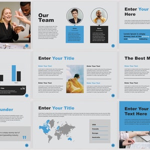 Professional Blue and Gray Presentation Template for Business and ...