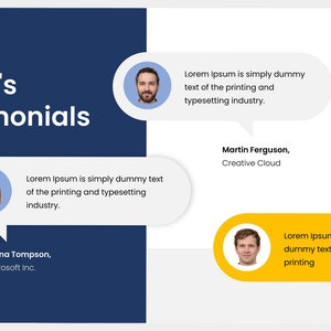 Blue and Yellow Presentation Template, Business Pitch Deck Template ...