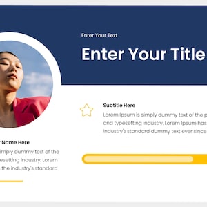 Blue and Yellow Presentation Template, Business Pitch Deck Template ...