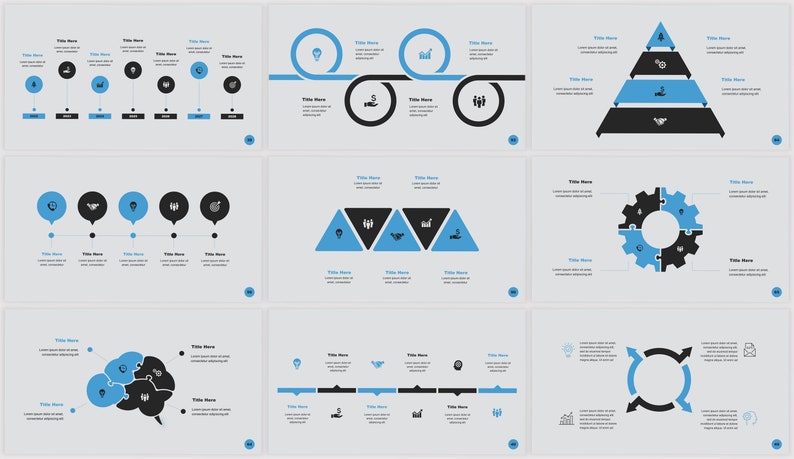 Professional Blue and Gray Presentation Template for Business and ...