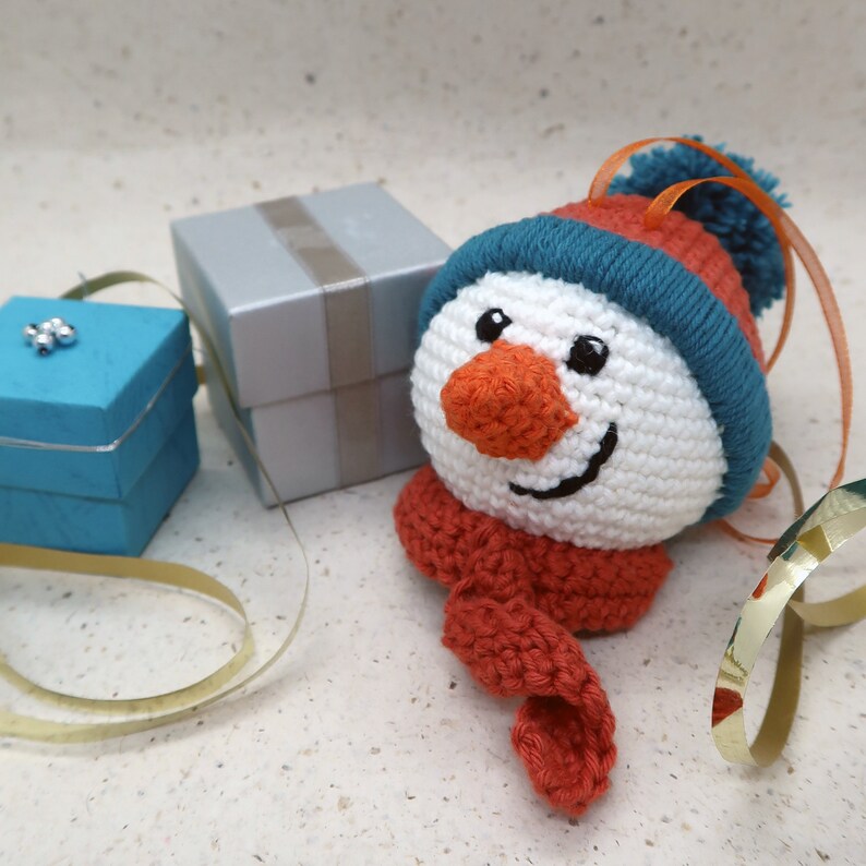 Snowman Bauble Crochet Pattern Amigurumi Christmas Tree Etsy