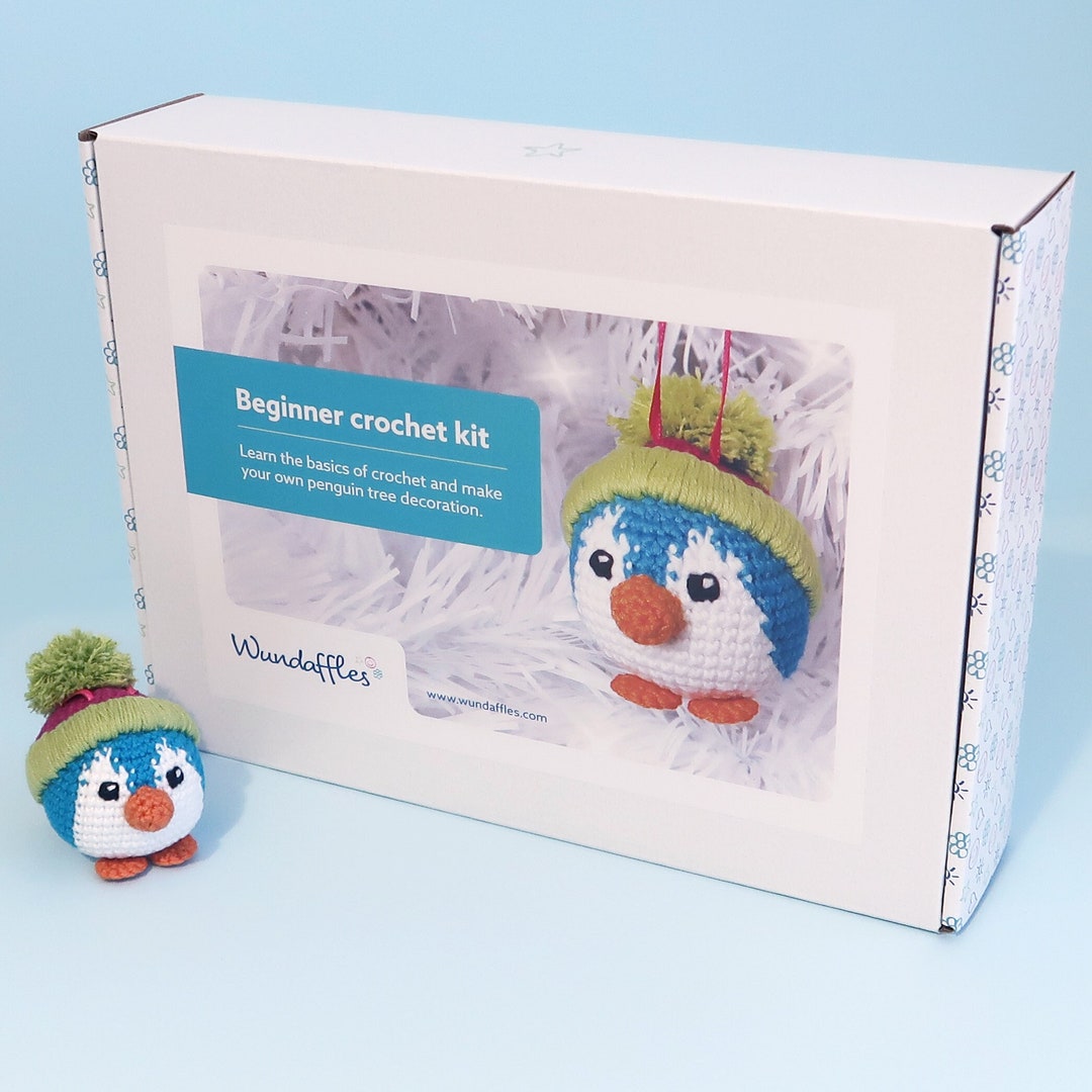Beginner Crochet Kit Penguin Bauble Craft Kit DIY Christmas Etsy UK