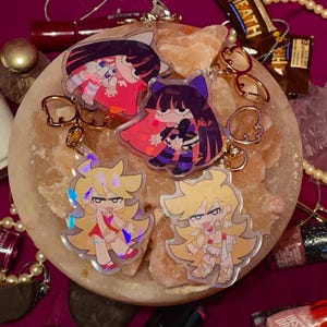 Holographic Panty and Stocking Double-Sided Acrylic Keychain