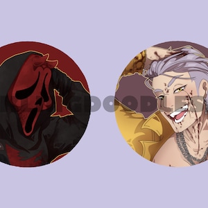 Devilface and Trickster Pinback Buttons