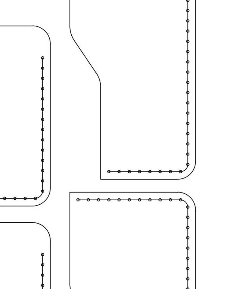 PDF leather pattern 3 slots card holder wallet template A4 and Etsy