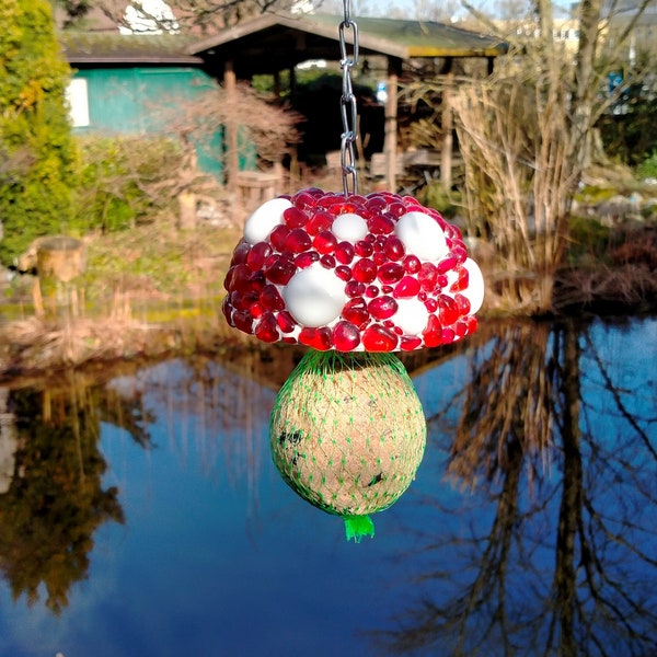 Champignon de nourriture pour oiseaux * Distributeur de nourriture mosaïque *