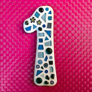 Mosaic house number 1 **glass mosaic**handmade**