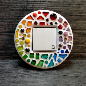 Klingelplatte, groß mit Mosaik *handgefertigt* ohne Taster