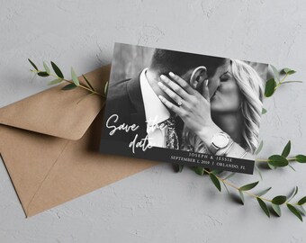 Save The Date Template: Postcard-Editable Download