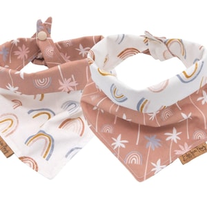 Rainbow Dog Bandana - Reversible- Tie & Snap - Dog Neckerchief - Dog Scarf - Dog Mom - Puppy Gift