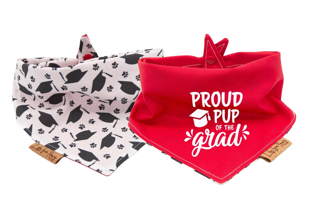 Dog Bandana graduation Bandana Reversible Personalized Dog Etsy