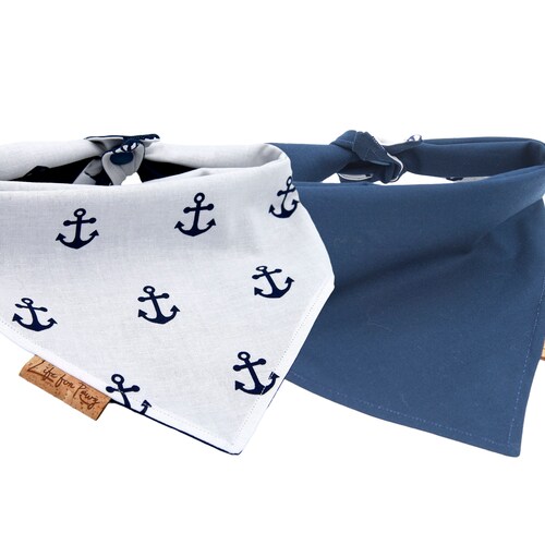 Lemon Dog Bandana Reversible Tie & Snap Dog Neckerchief Etsy