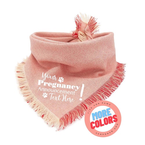 Pregnancy Announcement Dog Bandana Custom Personalized Etsy