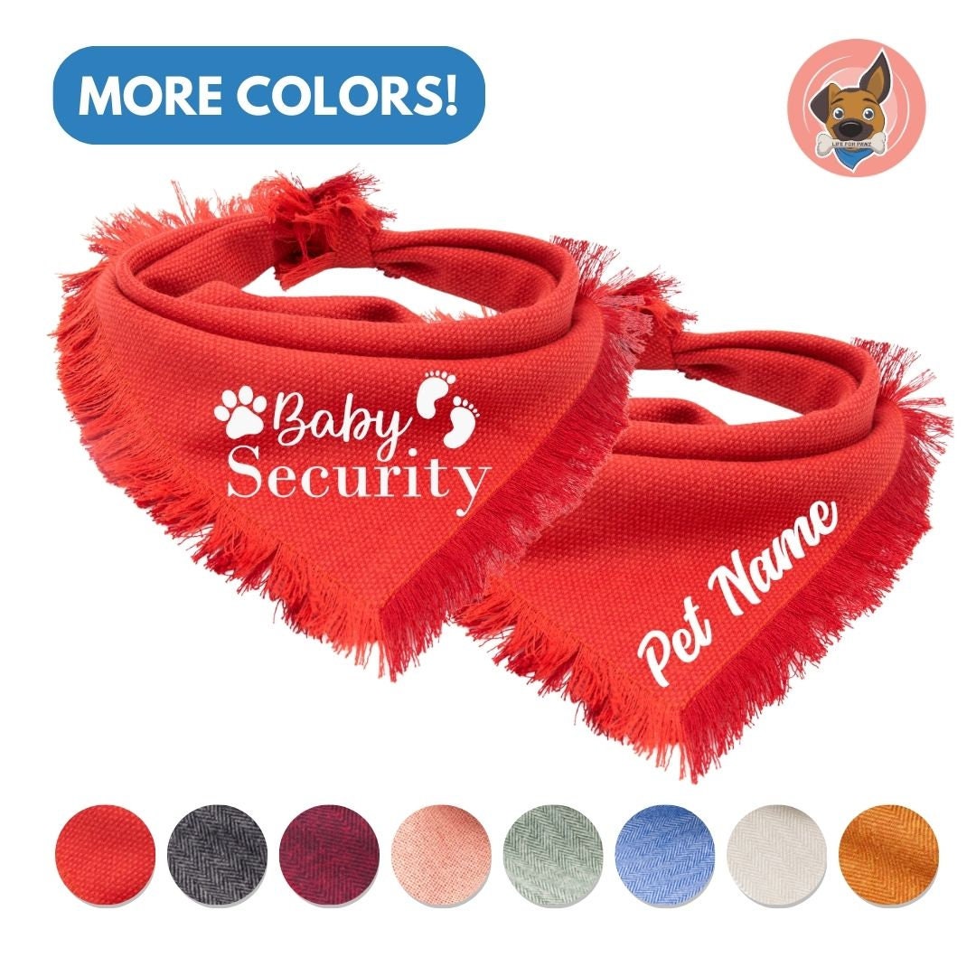 Baby Security Dog Bandana Pregnancy Announcement Dog Etsy