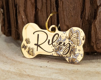 Dog Tag - CollarTag - Personalized Stainless Steel Pet ID Tag - Deep Laser Engraved, Handcrafted with Care