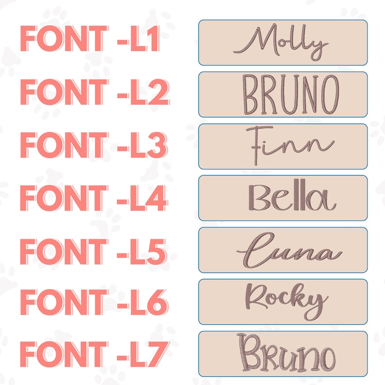 a set of font and numbers for font - i - 2, font - l