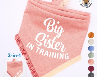 Dog Bandana Personalized Pregnancy Announcement - sister dog bandana - brother dog bandana pregnancy announcement