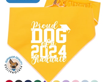 Bandana para cachorro de formatura: Cão orgulhoso do formando