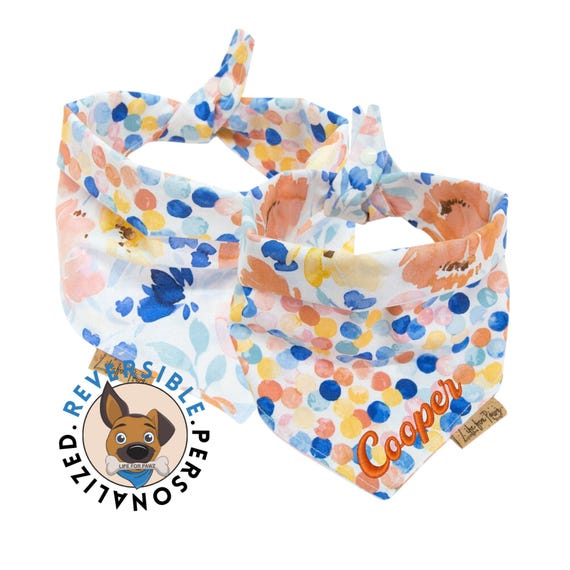 No.3108☘️ 犬猫用 リバーシブルバンダナ Sサイズ ハワイアン
