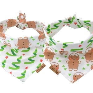 Christmas Cookies Reversible Dog Bandanas