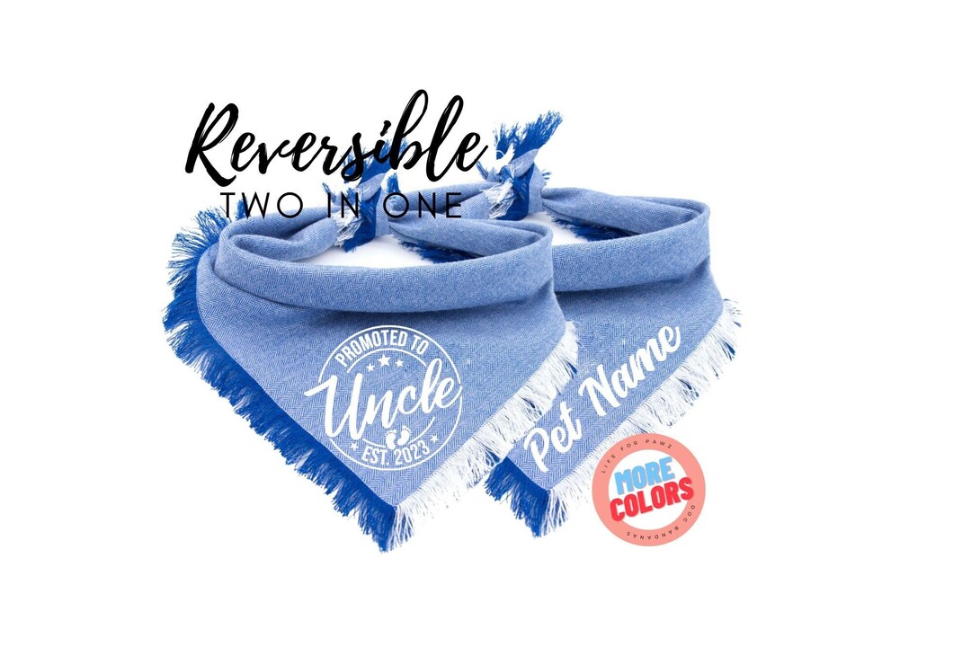 Dog Bandana Pregnancy Announcement Promoted to Uncle Flannel Etsy