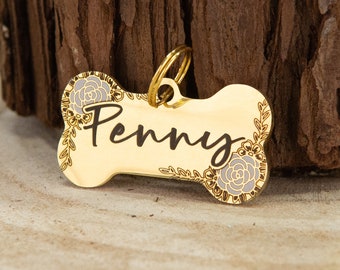 Dog Tag - Dog ID Tag - CollarTag - Personalized Stainless Steel Pet ID Tag - Deep Laser Engraved, Handcrafted with Care