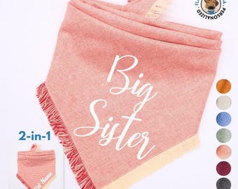 Faire-part de grossesse bandana pour chien - bandana grande soeur pour chien - faire-part de grossesse bandana pour chien