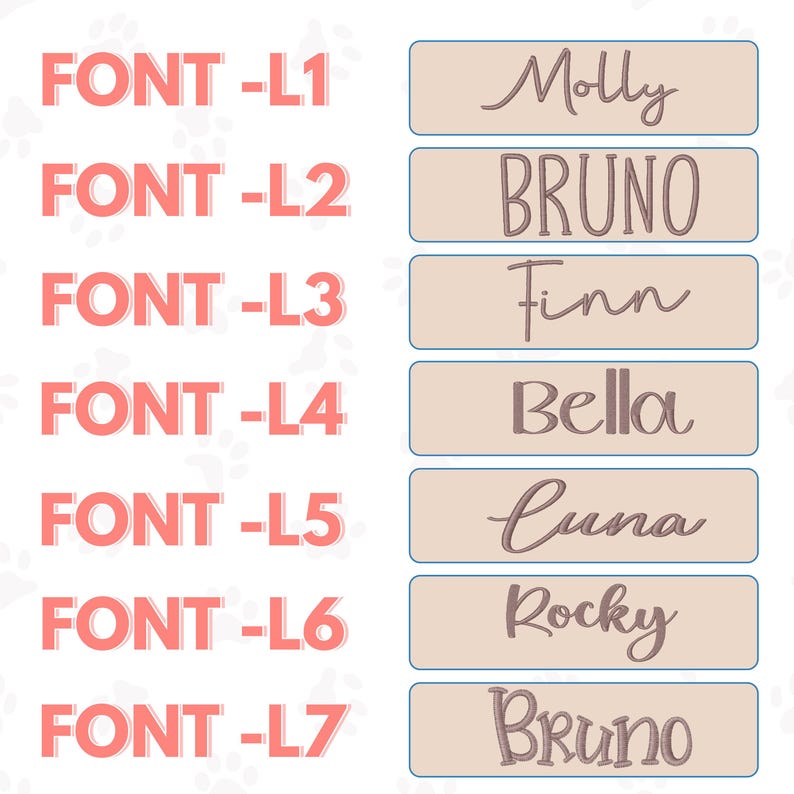 a set of font and numbers for font - i - 2, font - l