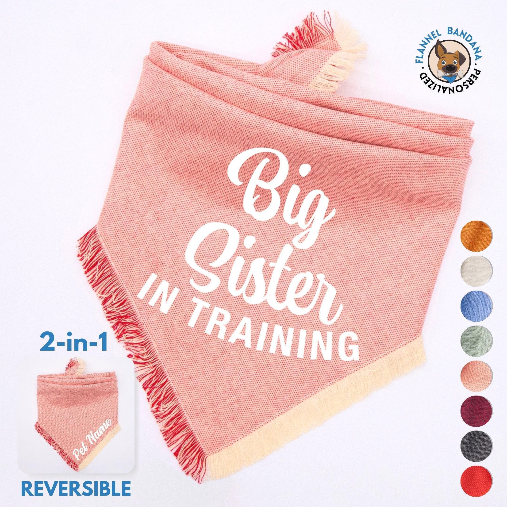 Big Sister in Training Dog Bandana Pregnancy Announcement -