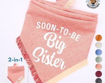 Soon to be Big Sister - Dog Bandana Pregnancy Announcement -
