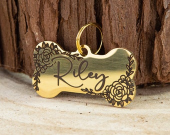 Dog Tag - Dog ID Tag - CollarTag - Personalized Stainless Steel Pet ID Tag - Deep Laser Engraved, Handcrafted with Care