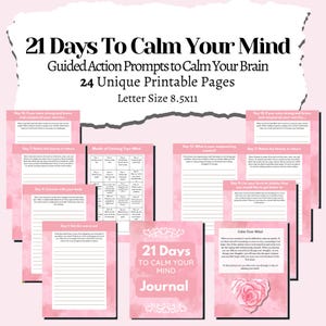 Anxiety Journal, Mental Health Workbook, Self Care Planner, Anxiety Relief, Mindfulness Journal, Therapy Tool, Wellness Journal, Printable