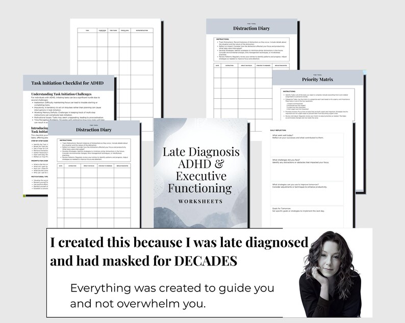 Late Diagnosed ADHD Executive Function Workbook for Adults | ADHD ...