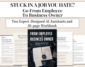 Business Startup Workbook, Start a Business Guide, Entrepreneur Planner, Small Business Owner, Self Employment, Entrepreneurship Planner