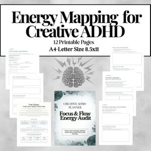 Creative ADHD Planner Printable | Focus & Flow Energy Audit | Neurodivergent Productivity Tracker | Weekly Energy Reflection Worksheet