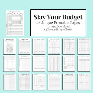 Budget Printable Binder Budget Spreadsheets Monthly Budget Tracker Book Budget Printable Planner Template 19 Page  Instant Download