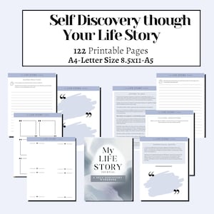 Self Discovery Through Your Life Story Journal, Guided Memoir Workbook Reflection Prompts for Women, Shadow Work & Personal Growth PDF Guide image 3