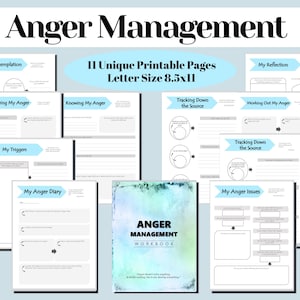 Anger Management, Therapy Journal, Emotional Intelligence, Anger Issues, Self Love Journal, Wellness Journal, Self Care Journal, Printable