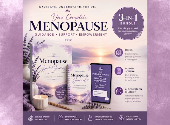 MENOPAUSE SUPPORT SYSTEM | Menopause Journal | Perimenopause Support, Menopause Relief, Menopause Tracker, Menopause Ebook, Digital Download