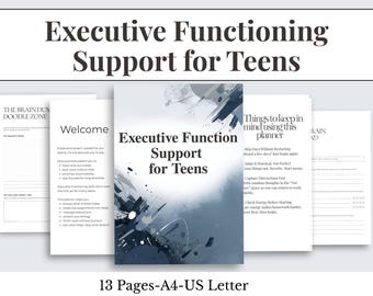 Executive Functioning Planner for Teens | ADHD Student Planner Printable | Focus & Homework Support Toolkit | Digital Download PDF