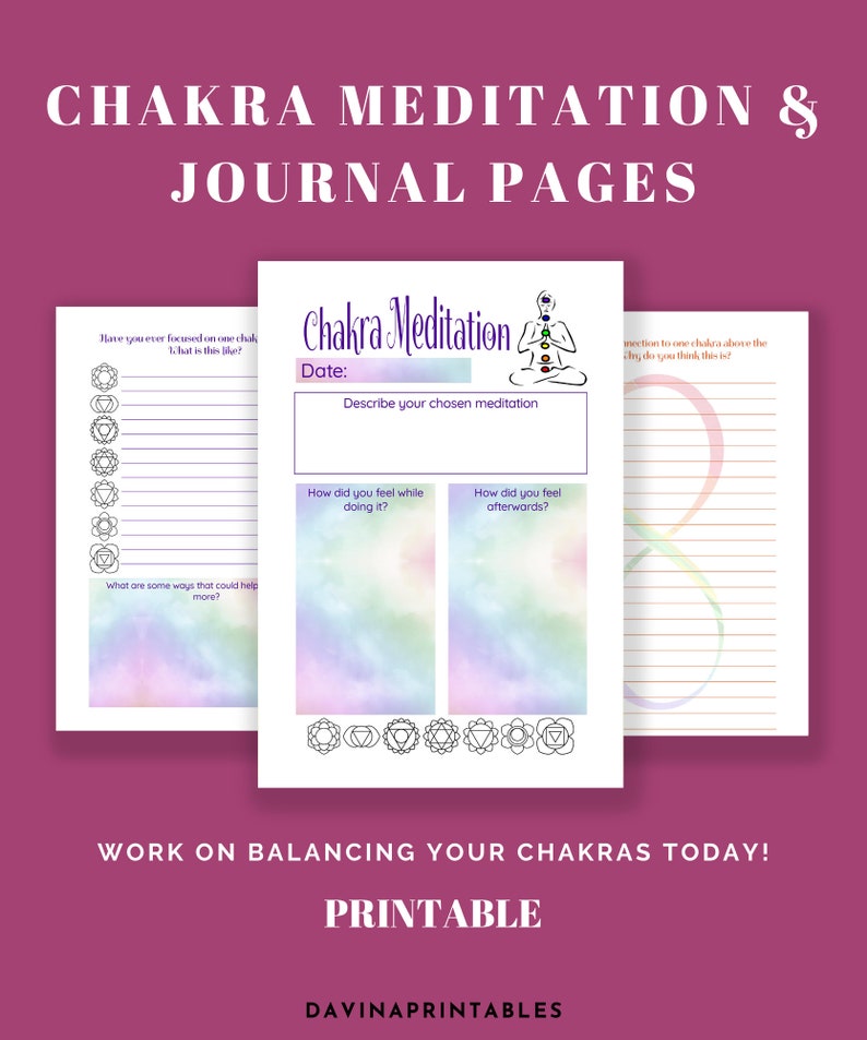 Chakra Healing Journal Heal Your Seven Chakras Chakra Etsy