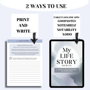 Self Discovery Through Your Life Story Journal, Guided Memoir Workbook Reflection Prompts for Women, Shadow Work & Personal Growth PDF Guide image 5