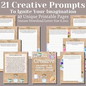 Creativity Journal, Artist, Author, Writers Block, Spark Your Imagination, Creative Planner, Printable