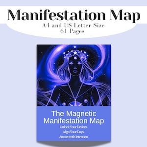 Magnetic Manifestation Map Printable • 61‑Page Spiritual Manifestation Journal • Self Care & Self Love Digital Download