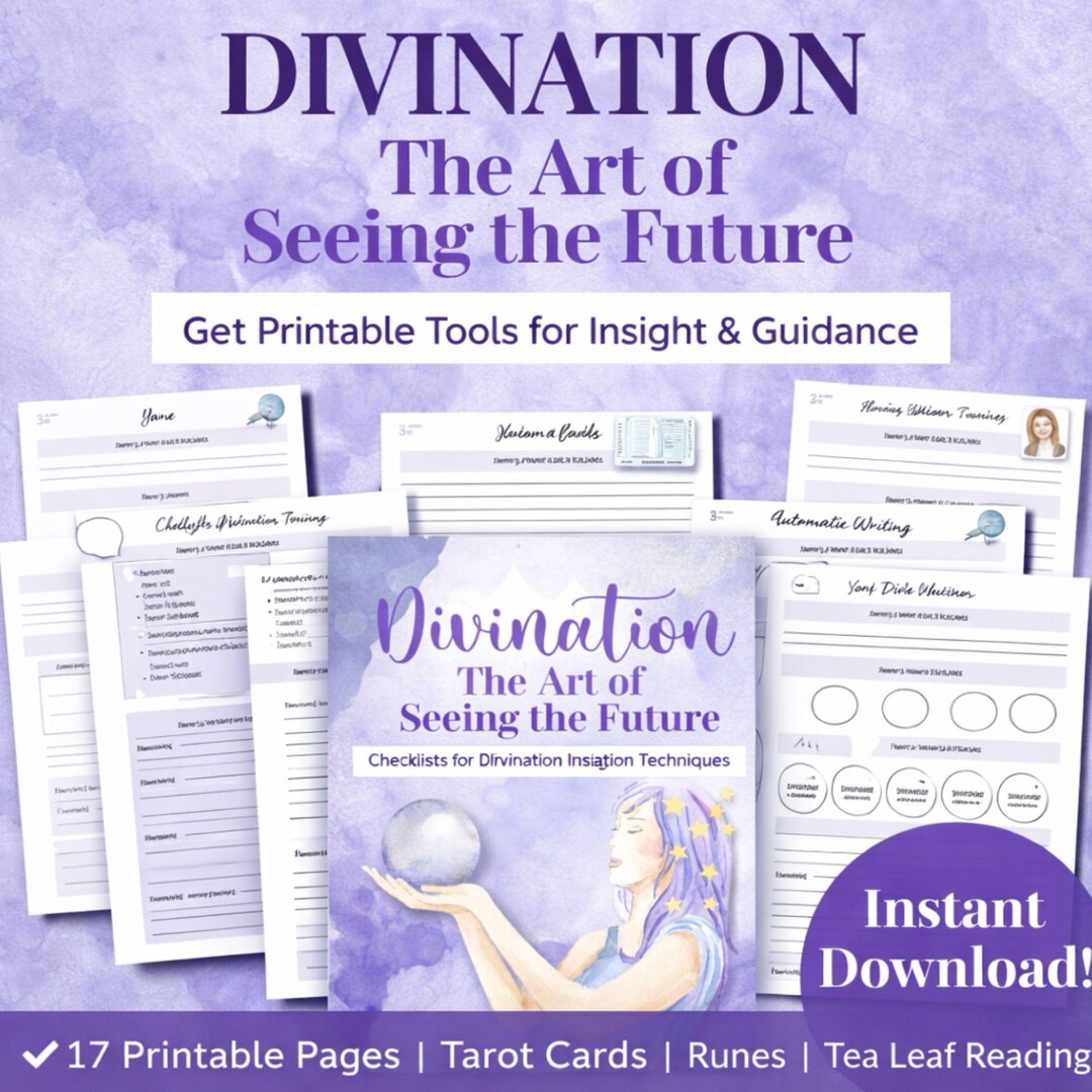Intuitive Journal PDF Printable, Divination Journal, Intuition Workbook ...